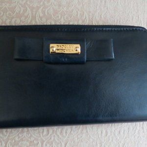 Badgley Mischka Sasha Indiago (Blue) Shine Leather Wallet